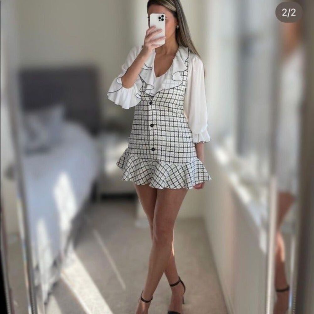 ZARA PLAID DRESS - Picture 2 of 6